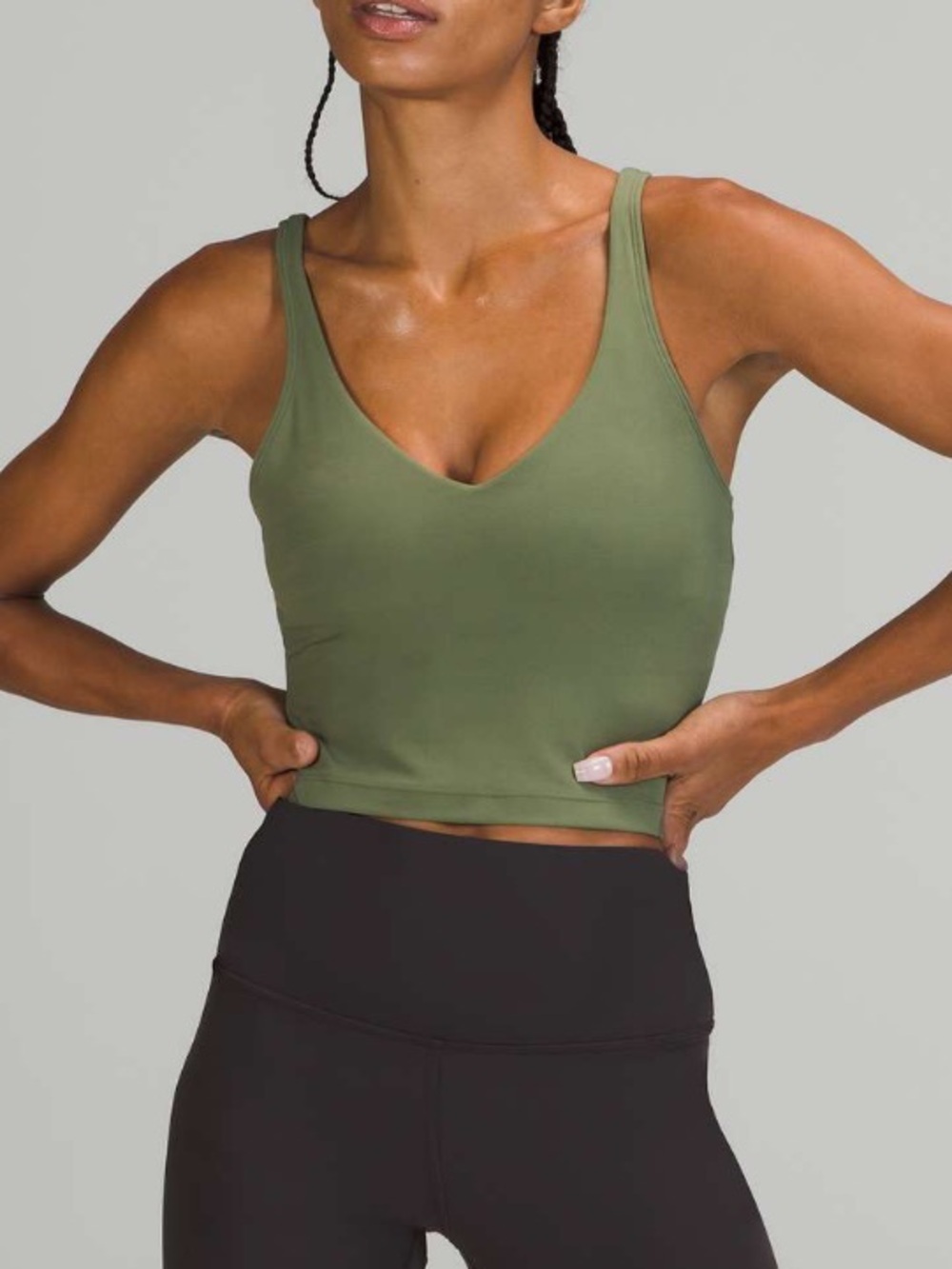 Lululemon Align Tank Top Green Twill Size 2